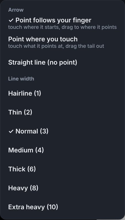 Arrow options