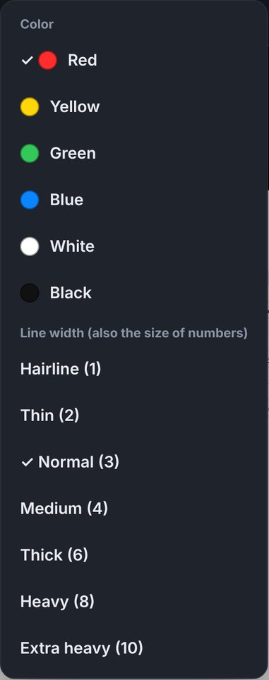 Color and width
