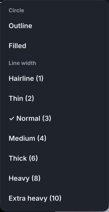 Circle options